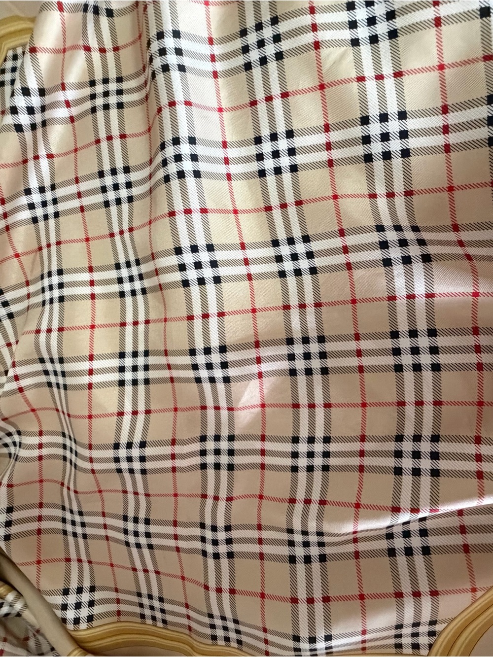 Burberrys Beige Nova Check Silk Scarf - Picture 2 of 14